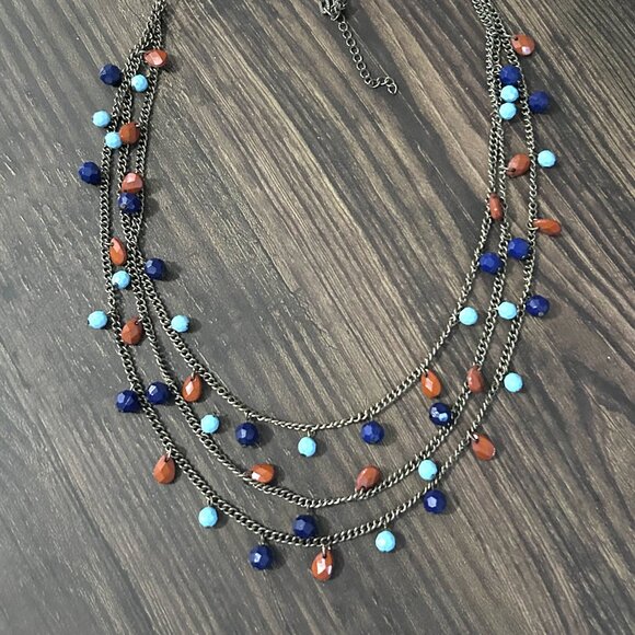 3 Tier Layered Chain Bead Necklace ASO Alex Russo / Selena Gomez - Picture 3 of 9